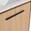 30" Bathroom Vanity Base With Basin And Storage Cabinet - Oak - Image 13