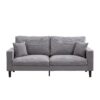 Modern Upholstered 2 Piece Sofa Set With 3 Seater And 2 Seater For Living Room - Light Gray - Image 4