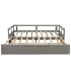 Daybed With Trundle And Two Storage Drawers, Sofa Bed For Bedroom Living Room - Gray - Image 5
