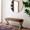 Salinger - Large Ottoman Bench - Distressed Saddle Brown - Image 7