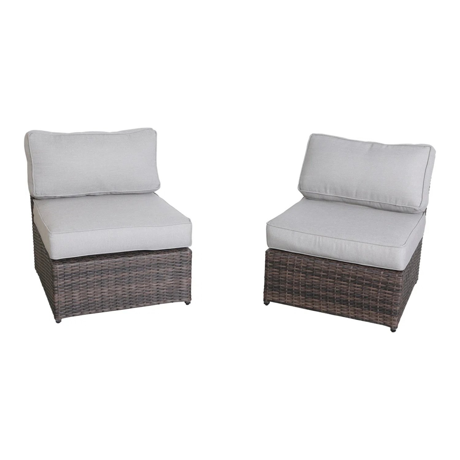 All Weather Patio Seating Set With Cushions 4 Person - Espresso - Image 3