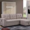 Ashlyn - Reversible Sleeper Sectional Sofa With Storage Chaise, USB Charging Ports And Pocket - Light Gray - Image 2