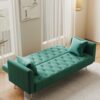 Convertible Double Folding Living Room Sofa Bed - Green - Image 5