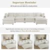 Modern Sofa Modular Sofa Couch Upholstered Corduroy L - Shape Sectional Sofa & Side Storage Pockets For Living Room - Beige - Image 8