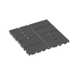 Interlocking Deck Tiles, 44 Pack Patio Deck Tiles, Waterproof Outdoor Use, Polypropylene, 12 X 12" - Dark Gray