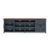Nantucket - TV Stand Console For TVs Up To 100" - Blue Denim, Whiskey - Image 7