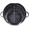 Heavy Duty Round Bbq Grill 17" Steel Charcoal Smoker For Outdoor Cooking - Black - Image 13