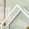 House-Shaped Wooden Writing Desk, Kids Study Table, Bookshelf & Toy Storage - White - Image 4