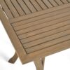 Transitional Acacia Wood Dining Table With Slat Panel Top - Gray - Image 10