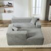 Beige Chenille Compressible Sofa - Gray - Image 6