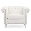 1 Seater Sofa - White - Image 7