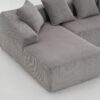 Compression Sofa: Combining Chaise Longue With 3 Seater, Corduroy Fabric, Full Sponge Compression Sofa, Combined Sofa With 4 Pillows For Living / Home Furniture / Apartment - Light Gray - Image 20