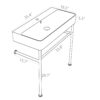 35.4" Ceramic Console Bathroom Sink With Overflow Legs, Modern Vanity Basin - White - Image 8