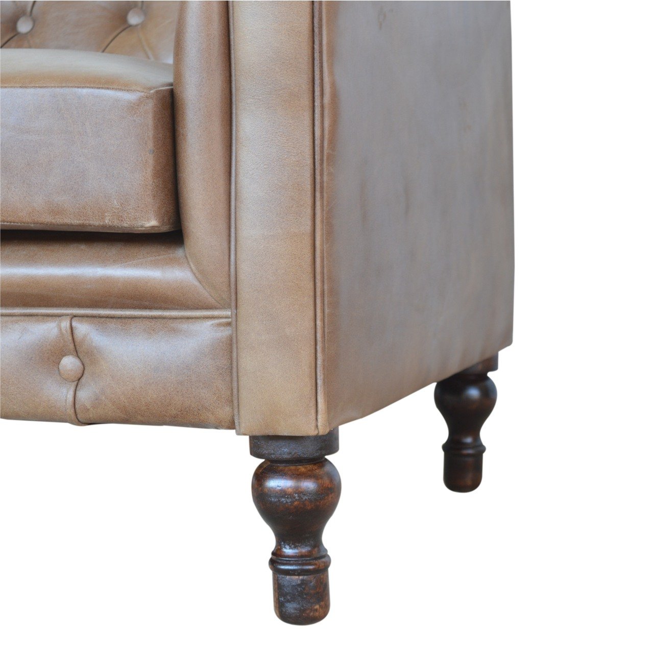 Buffalo - Leather Chesterfield Sofa - Brown - Image 6