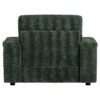 Oversized Chaise Lounge Indoor Rabbit Fur Sofa Bed With Storage Ottoman And Armrests Cup Holders With Deep Seat - Green - Image 5