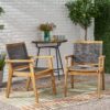 Outdoor Dining Chair (Set of 2) - Dark Gray - Image 4