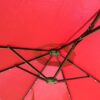 15 X 9 Ft Large Double Sided Rectangular Outdoor Twin Patio Market Umbrella With Light And Base - Red - Image 7