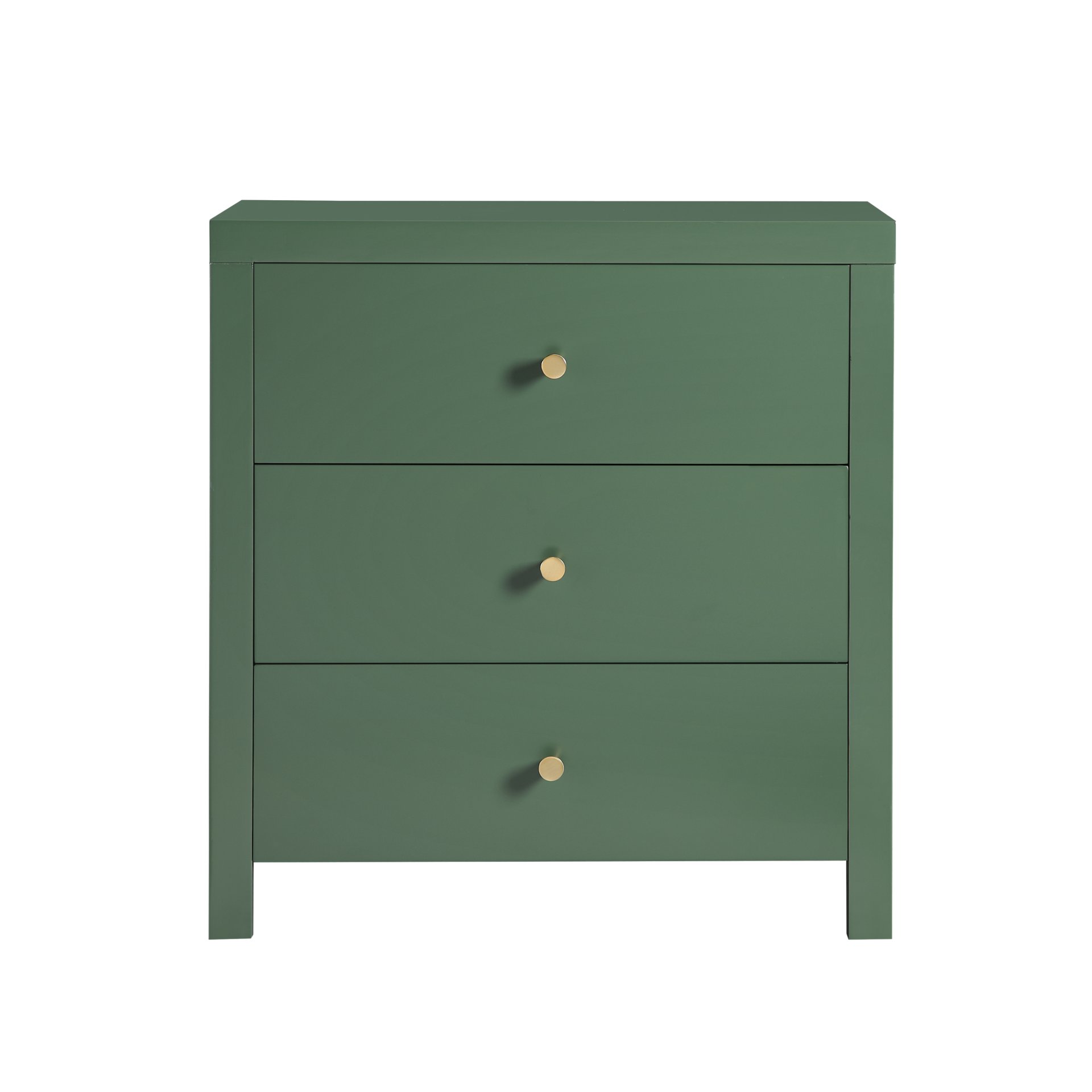 Nevarre - 3 Drawer Nightstand With Knobs - Antique Green - Image 7