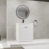 Modern Freestanding Bathroom Vanity Resin Sink With Soft Close Cabinet Doors - White - Image 4