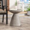 Outdoor Lightweight, Concrete Side Table - Natural - Image 4