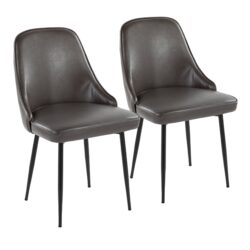 Marcel - Contemporary Dining Chair (Set of 2) - Black / Gray