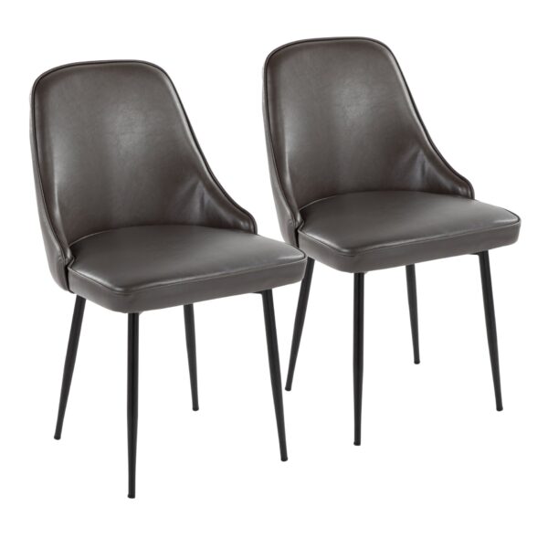 Marcel - Contemporary Dining Chair (Set of 2) - Black / Gray