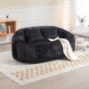 High Back Durable Comfort Bean Bag Sofa Couch For Adults And Kids - Black - Image 2