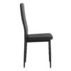 Modern 5 Piece Dining Table Set With Glass Top And Chairs - Black - Image 5