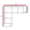 Wide Reversible Outdoor Sectional Sofa With Cushions - Brown / Gray - Image 3