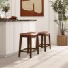 Barlow - Backless Saddle Counter Stool - Brown - Image 7