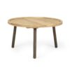 Round Coffee Table With Tray Edge Design - Natural / Black - Image 8