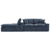 Cloud Sectional Sofa Upholstered Sofa Couch With Double-Layer Cushion And Side Pockets - Blue - Image 15