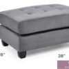 Stylish Contemporary Ottoman For Every Space - Gray - Image 6