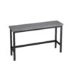 Modern Design Long Dining Table Set With 3 Stools - Gray - Image 7