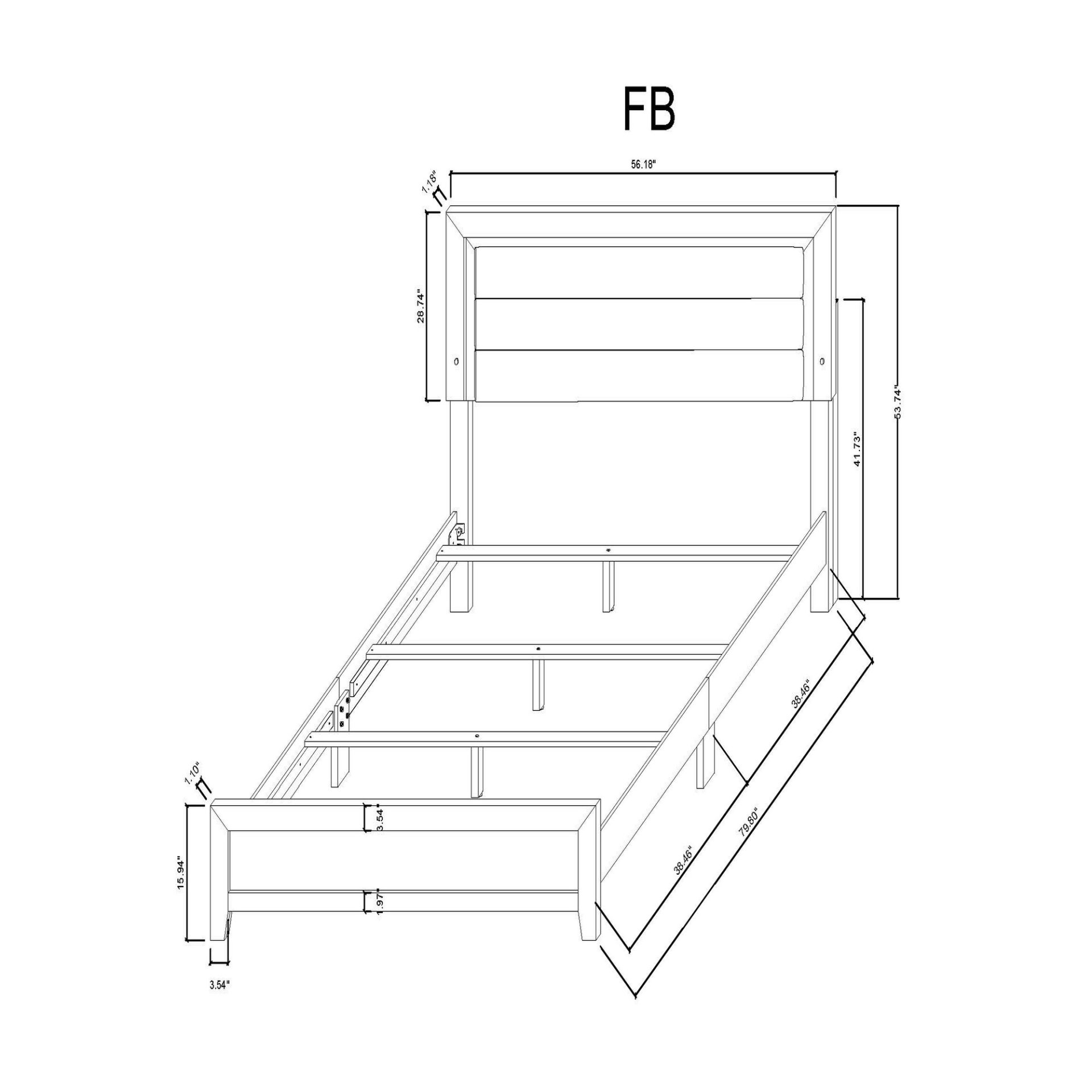 Omoda - 5 Pieces Full Bedroom Set With LED Accent Lighting - White - Image 7