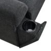 U Shaped Sectional Sofa 6 Seat Couch Set With Oversized Ottoman, Hidden Armrest Storage And Cup Holders USB Charging Ports Wide Seat Sofa - Black - Image 14