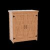 Rustic Cedar Potting Bench With Storage Cabinet And Metal Table Top For Outdoor Patio - Light Brown - Image 12