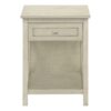 Accent End Table, 2 Tier, Storage Drawer, Transitional - White - Image 2