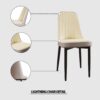 Modern Dining Chair (Set of 4) With High Quality Metal Legs - Beige - Image 15