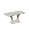 Modern Industrial Style Expandable Dining Table With U Shaped Legs - Antique Gray White - Image 11