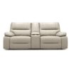 Malibu - Modern Power Motion 3 Piece Reclining Loveseat Sofa With Cup Holders - Cream Taupe Beige - Image 2
