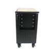 4 Drawers Multifunctional Tool Cart With Wheels And Wooden Top - Black / Blue - Image 7