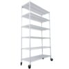 6 Tier 6000Lbs Capacity Nsf Metal Shelf Wire Shelving Unit, Heavy Duty Adjustable Storage Rack With Wheels & Shelf Liners For Commercial Grade Utility Steel Storage Rack - White - Image 11