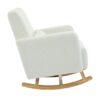 Accent Rocking Chair With Pillow, Spacious & Comfortable Seating For Living Room Or Bedroom - Cream White - Image 14