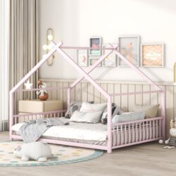 Full Size House Bed - Pink