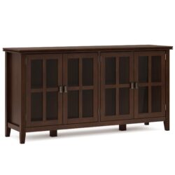 Artisan - Wide 4 Door Storage Cabinet - Russet Brown