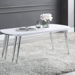 Patina - Coffee Table - White / Chrome