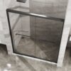 Double Sliding Glass Shower Door Aluminum Framed Enclosure Sgcc Clear Tempered Glass - Matte Black - Image 9