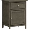 Chic Transitional Nightstand - Gray - Image 6
