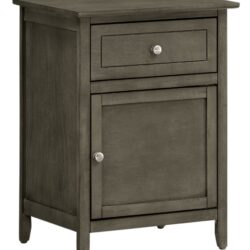 Chic Transitional Nightstand - Gray
